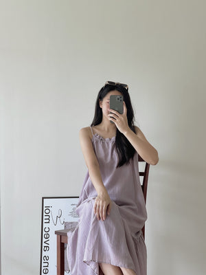 Lucille Spaghetti Long Dress / 松弛感宽松吊带裙