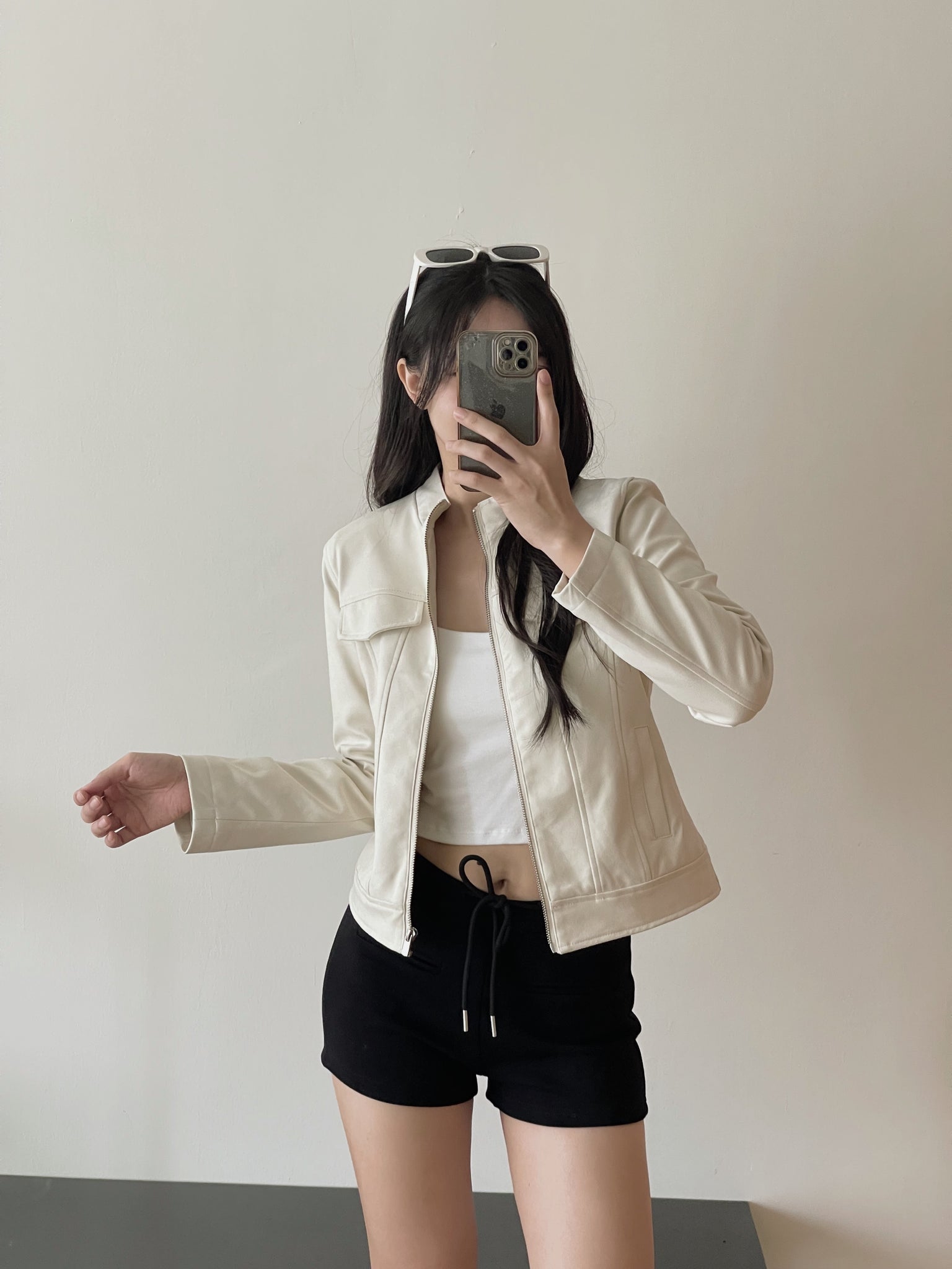 Suede Fitted Jacket / 秋天麂皮绒修身显瘦外套