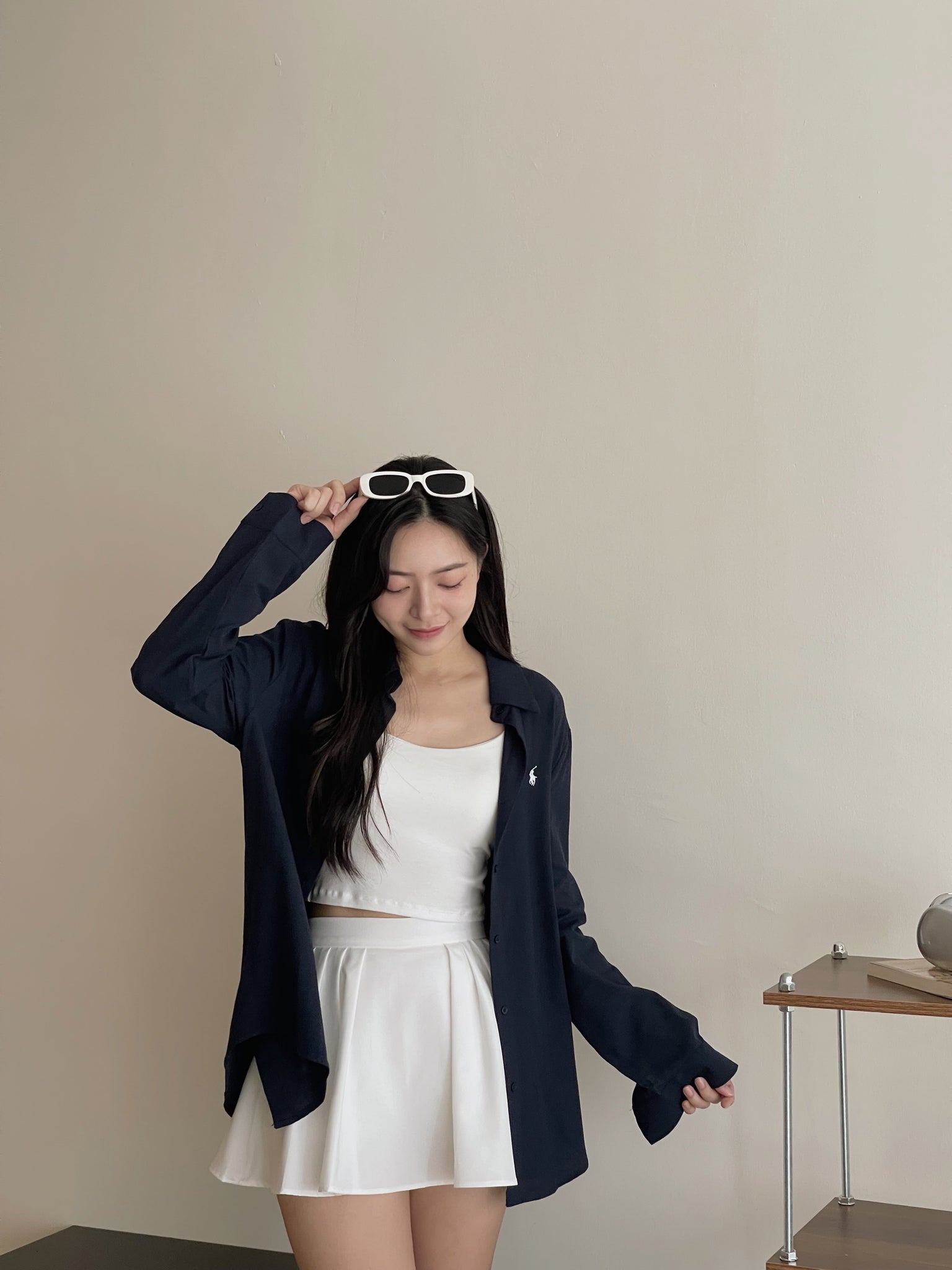 Mini Embroidered Logo Shirt / 小马刺绣通勤衬衫