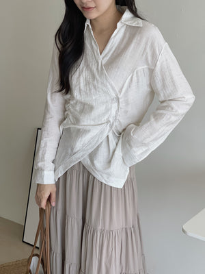 Laia Ruched Shirt / 设计感抽皱衬衫