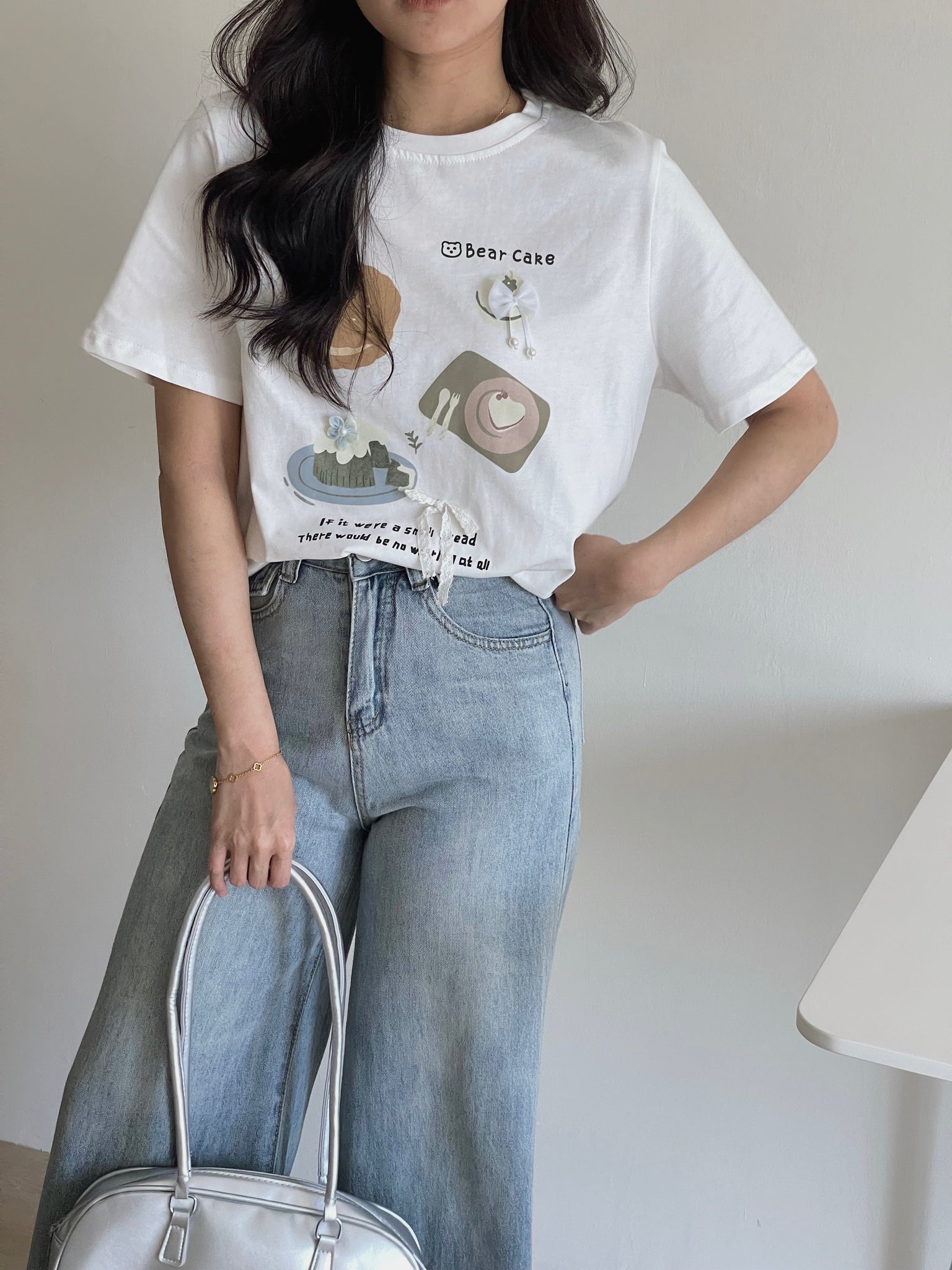 Denim Wide Cropped Pants / 牛仔宽松阔腿九分裤