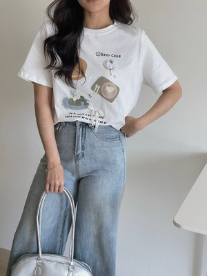 Denim Wide Cropped Pants / 牛仔宽松阔腿九分裤