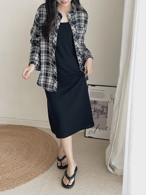 Plain Long Dress / 净色简约长裙