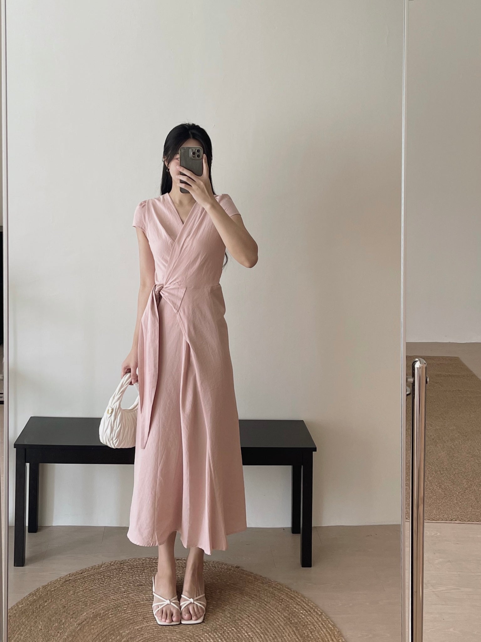 Azalea Wrap Dress / 法式V领收腰气质连身裙