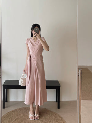 Azalea Wrap Dress / 法式V领收腰气质连身裙