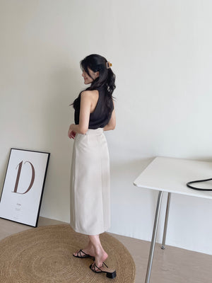 V-Neck Sleeveless Top / 交叉V领通勤上衣