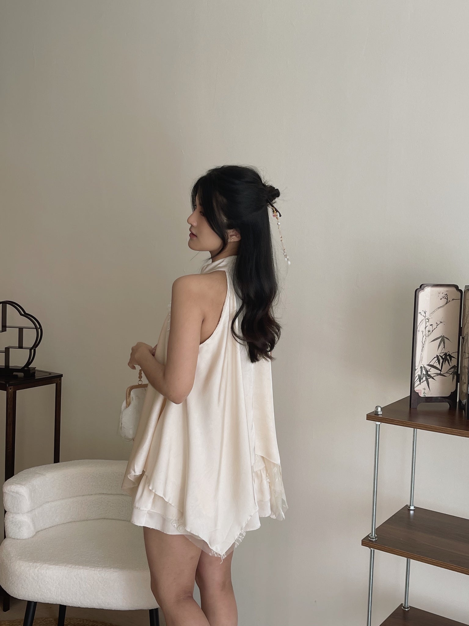 Lace Spliced Chinese Set / 中式甜美蕾丝盘扣套装