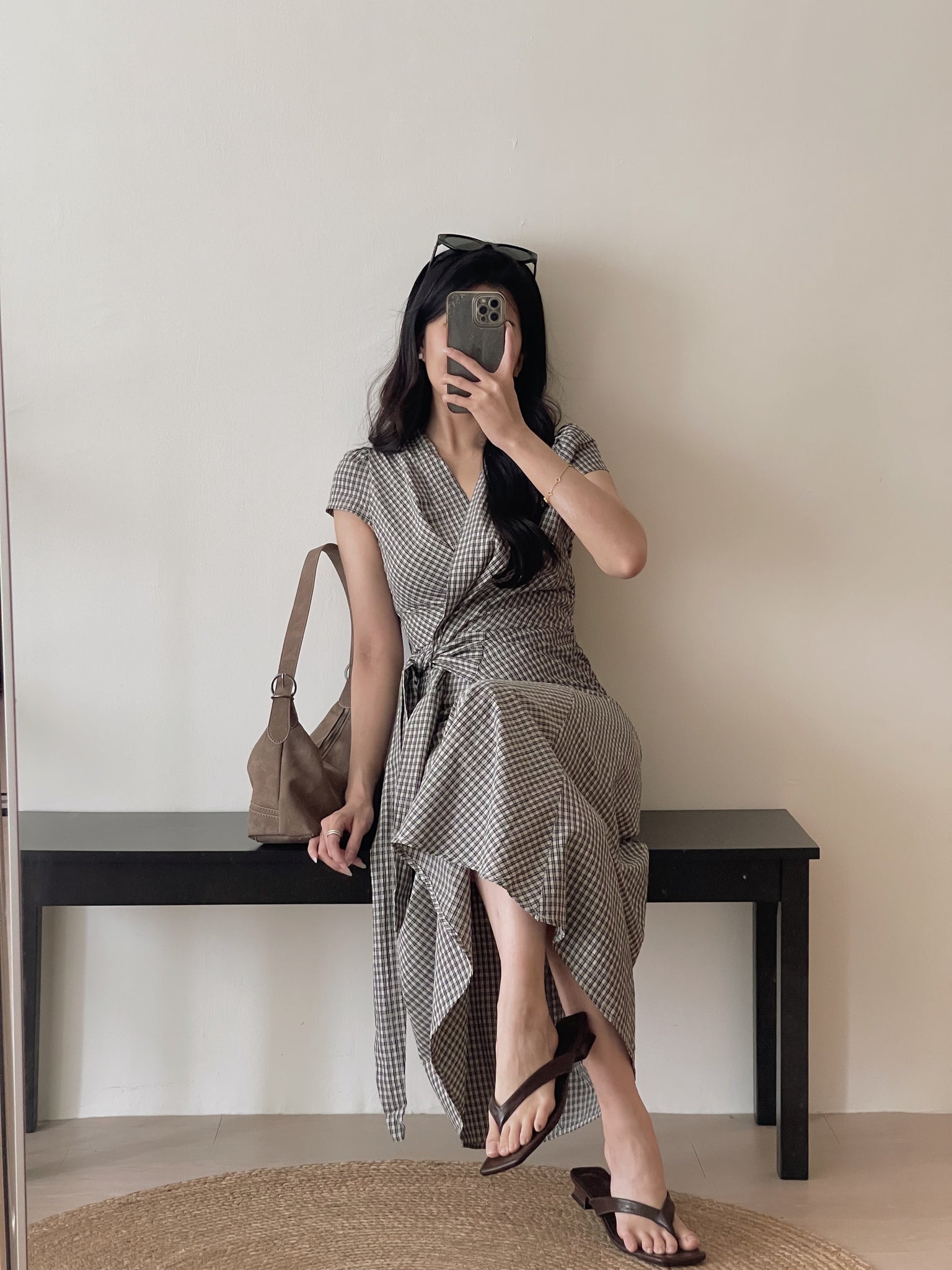 Azalea Wrap Dress / 法式V领收腰气质连身裙