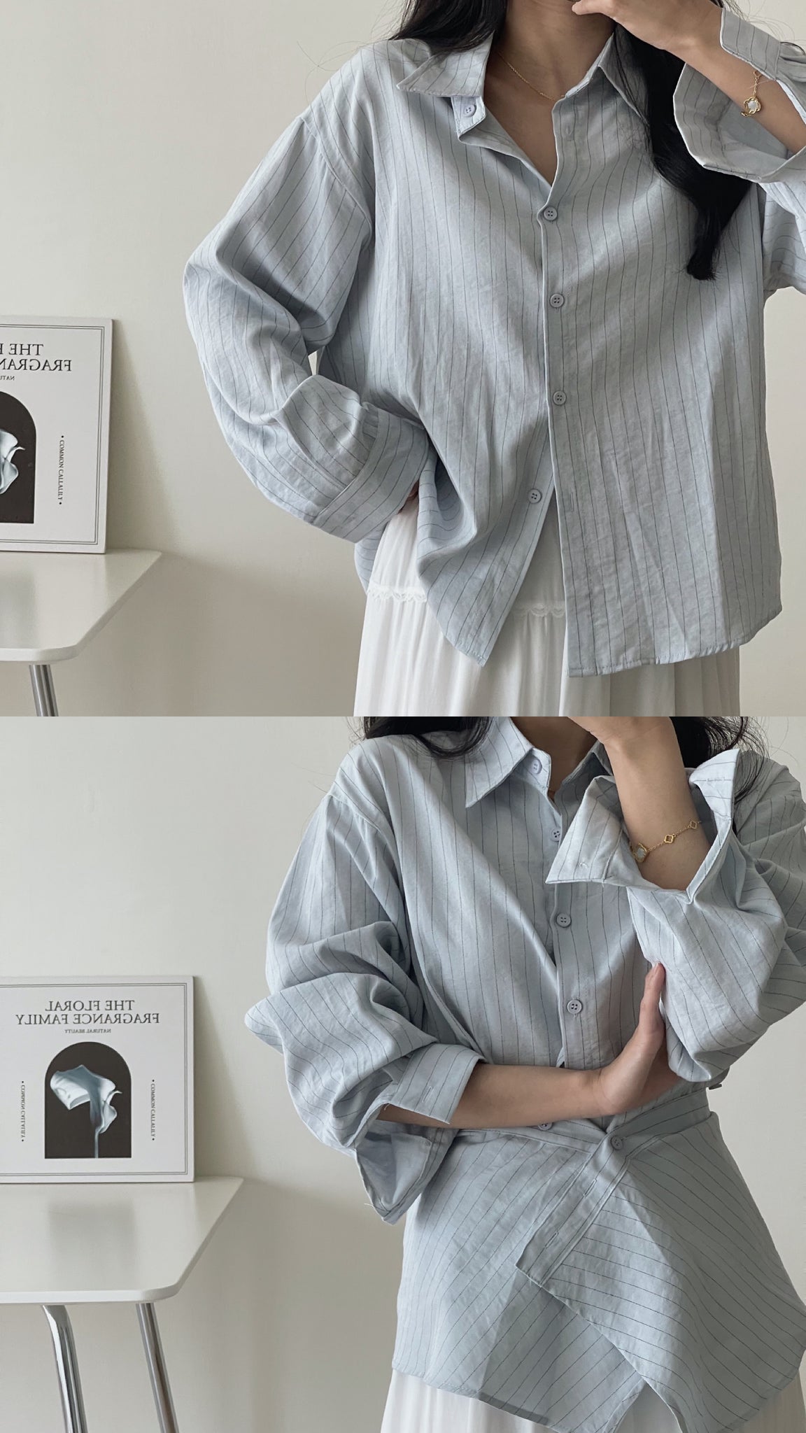 Pattern Striped Shirt / 设计感不规则条纹衬衫