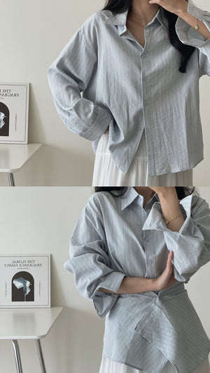 Pattern Striped Shirt / 设计感不规则条纹衬衫