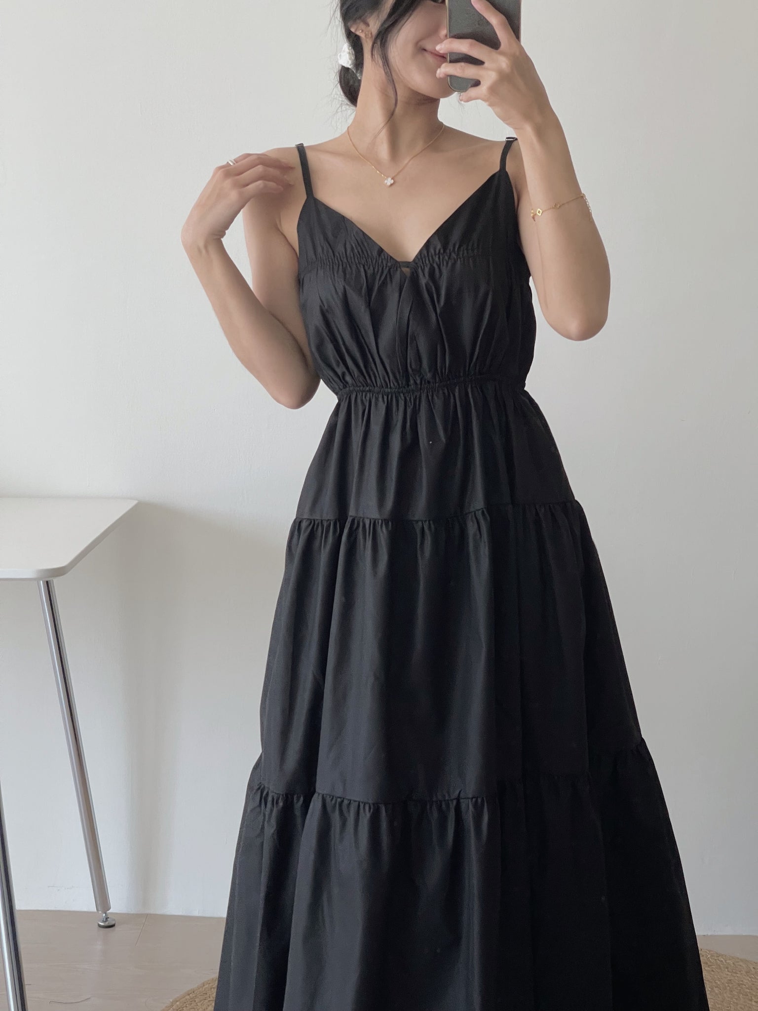 Lorra Wide Flare Dress / 小露背度假风长裙