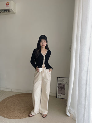 Wide Pull-On Pants / 松紧抽绳阔腿百搭裤