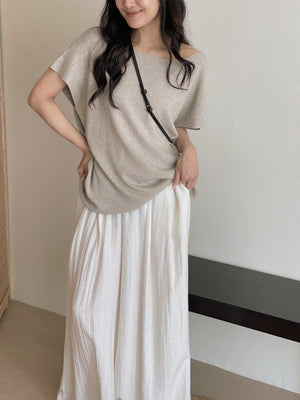 Soft Knit Oversized Top / 软糯超宽松针织T恤