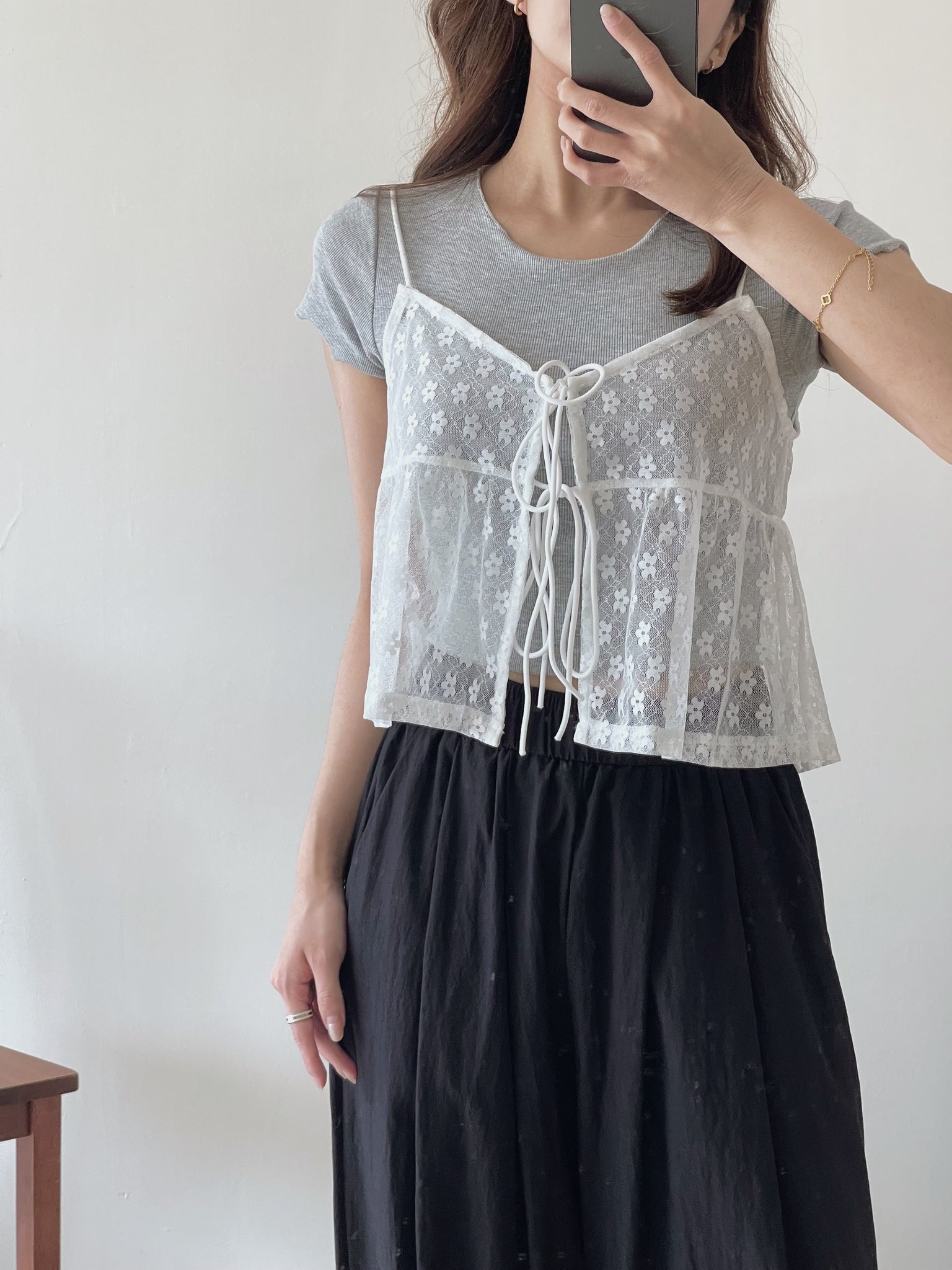 Anne Two Pieces Top  / 甜美叠穿两件套