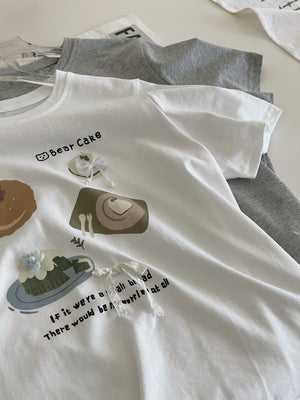 Afternoon Tea Top / 下午茶立体装饰T恤