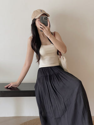 Shimmery Chiffon Midi Skirt / 温柔坠感流光纱裙