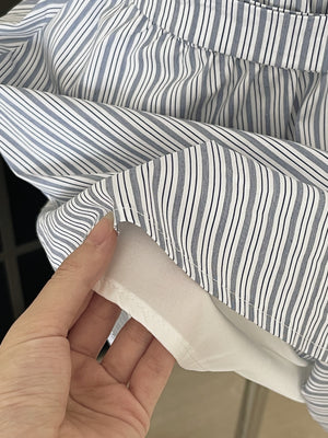 Prep Breeze Collar Dress / 刺绣学院风绑带连衣裙