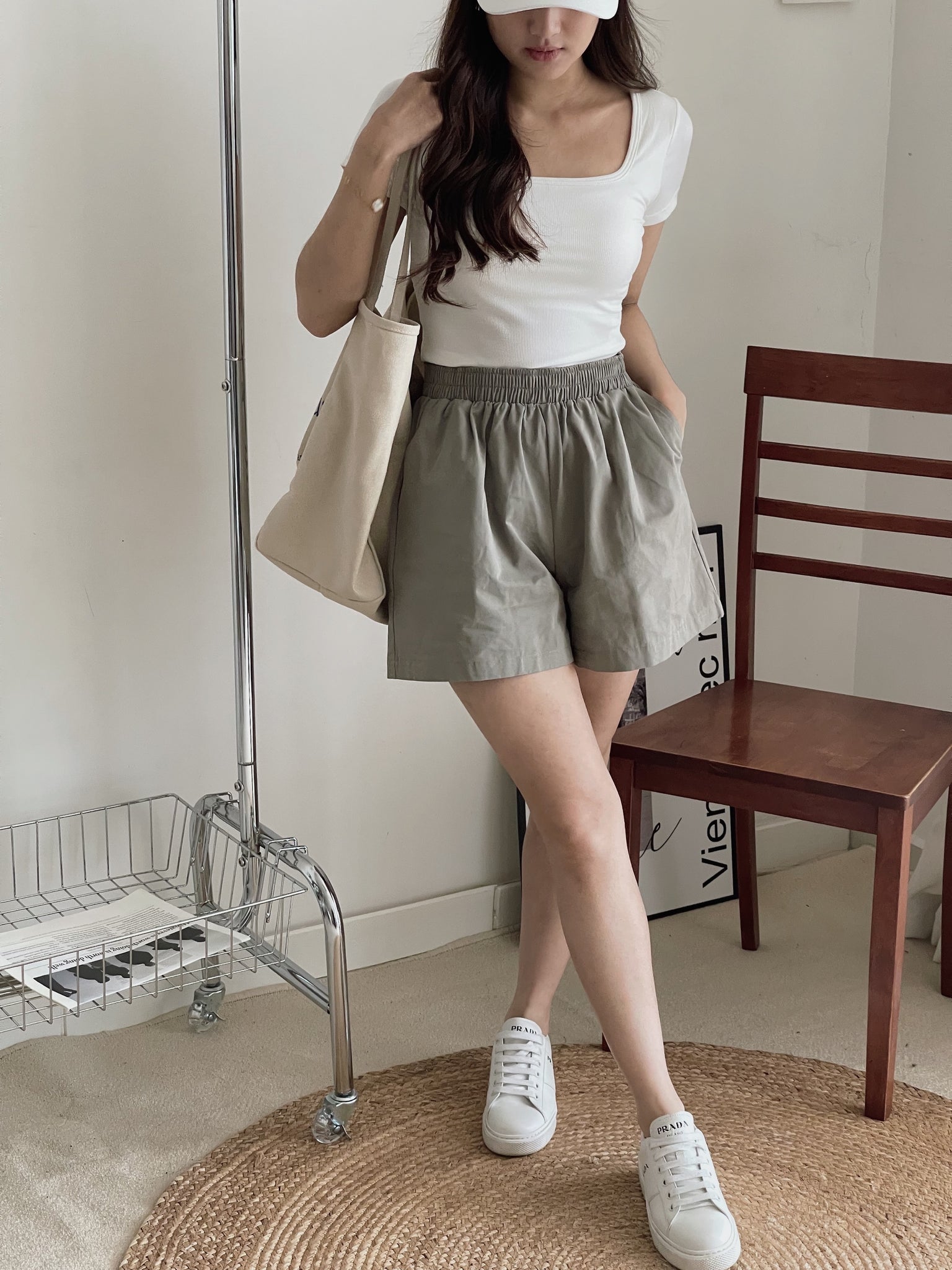Dear You Padded Crop Top / 螺纹胸垫一体短衣