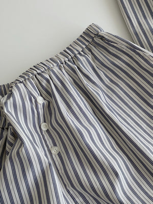 Striped Effortless 3pcs Set / 条纹慵懒风三件套