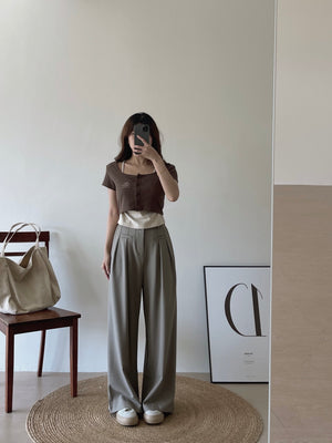 Arden Crop Top / 美式街头假两件上衣