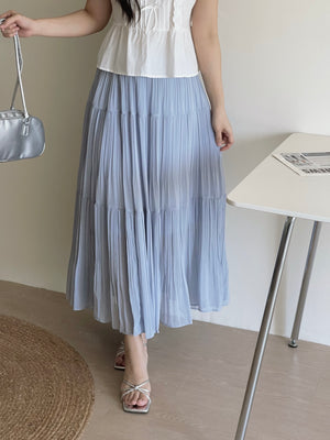 Cloudlight Pleated Tiered Skirt / 百褶飘逸蛋糕半身裙
