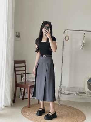 Dear You Padded Crop Top / 螺纹胸垫一体短衣