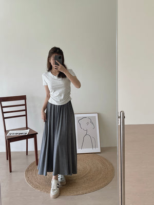 Wide Flare Maxi Skirt / 莫代尔大裙摆裙