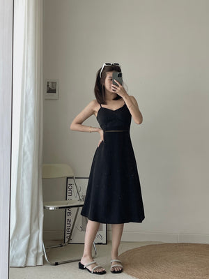 Elliana Midi Dress / 气质镂空吊带裙