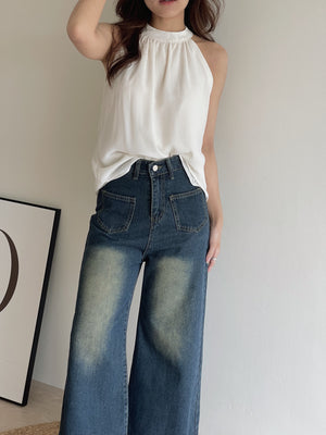 Chiffon Halterneck Top / 雪纺挂脖上衣