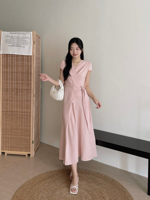 Azalea Wrap Dress / 法式V领收腰气质连身裙