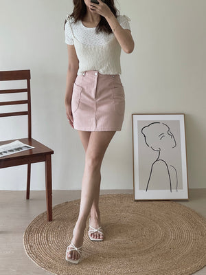 Side Pocket Skirt / 净色口袋包臀裙