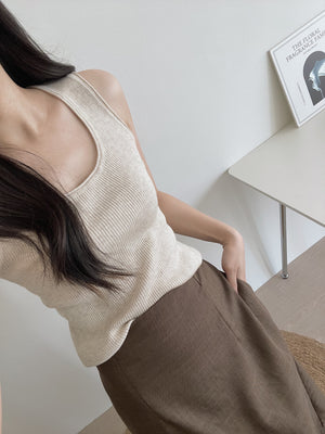 Comfy Tank Top / 遮副乳针织背心