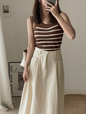 Stripes Stretchy Top / 高弹条纹针织上衣