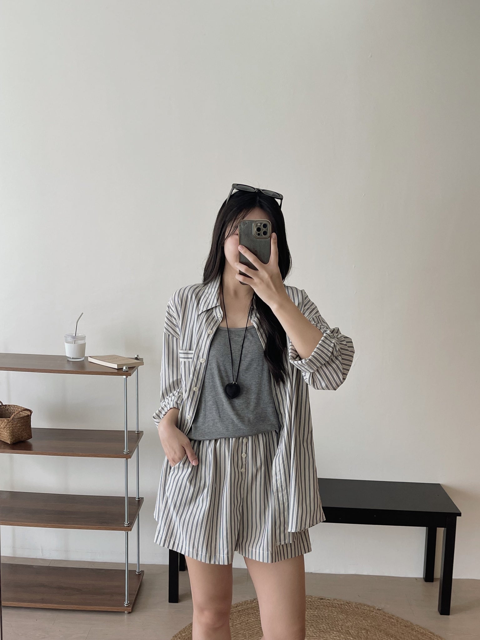 Striped Effortless 3pcs Set / 条纹慵懒风三件套