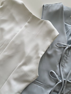 Ribbon Vest Set / 蝴蝶结无袖西装套装