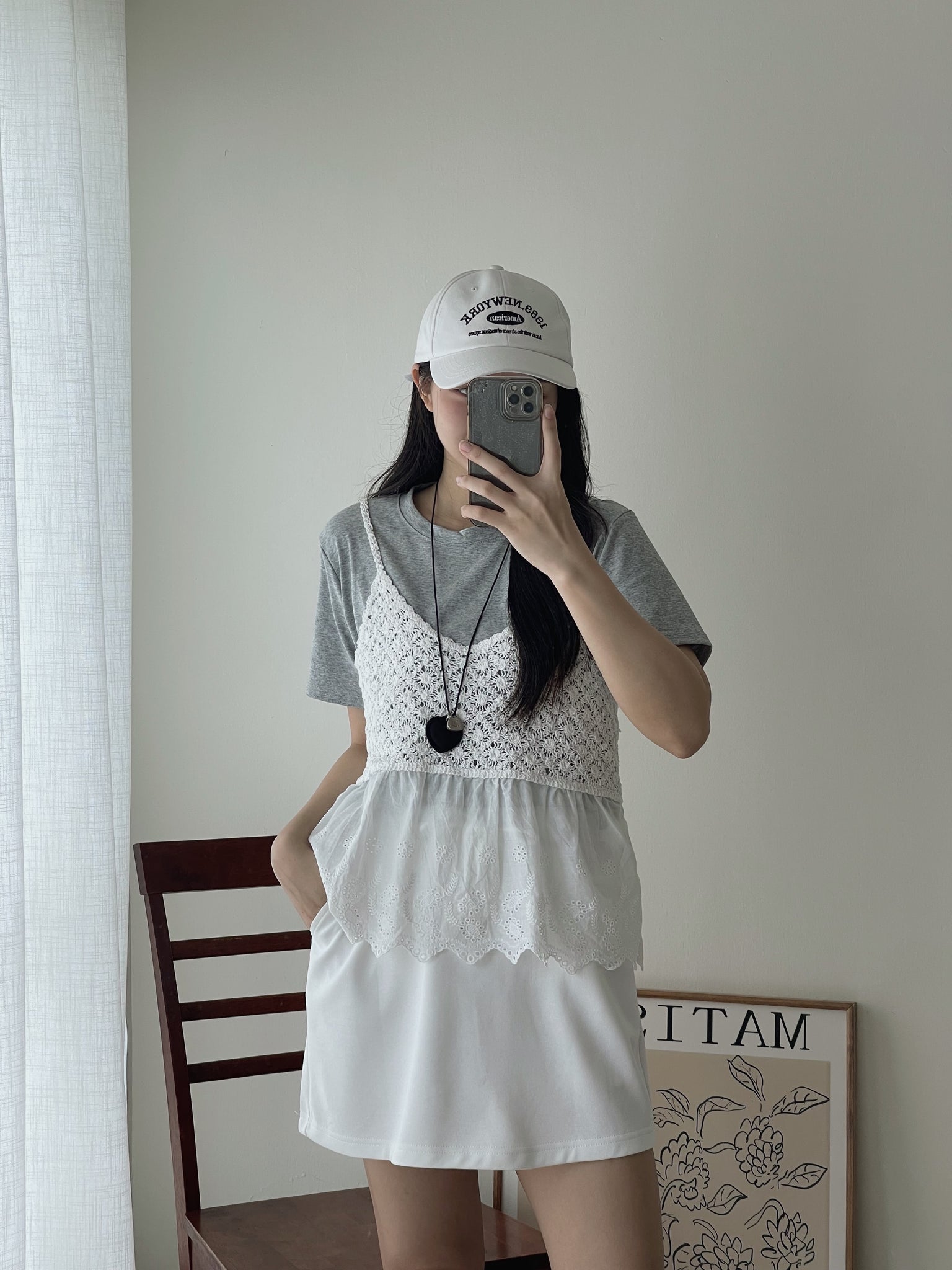 Casual Mini Embroidered Skirt / 休闲卫衣棉短裙