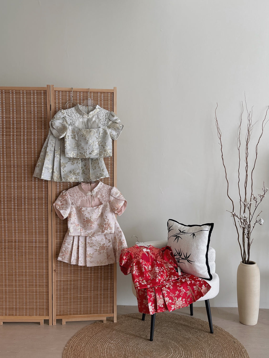 Brocade Spliced Lace Set / 【绣蕊锦裳】拼接蕾丝百褶裙套装