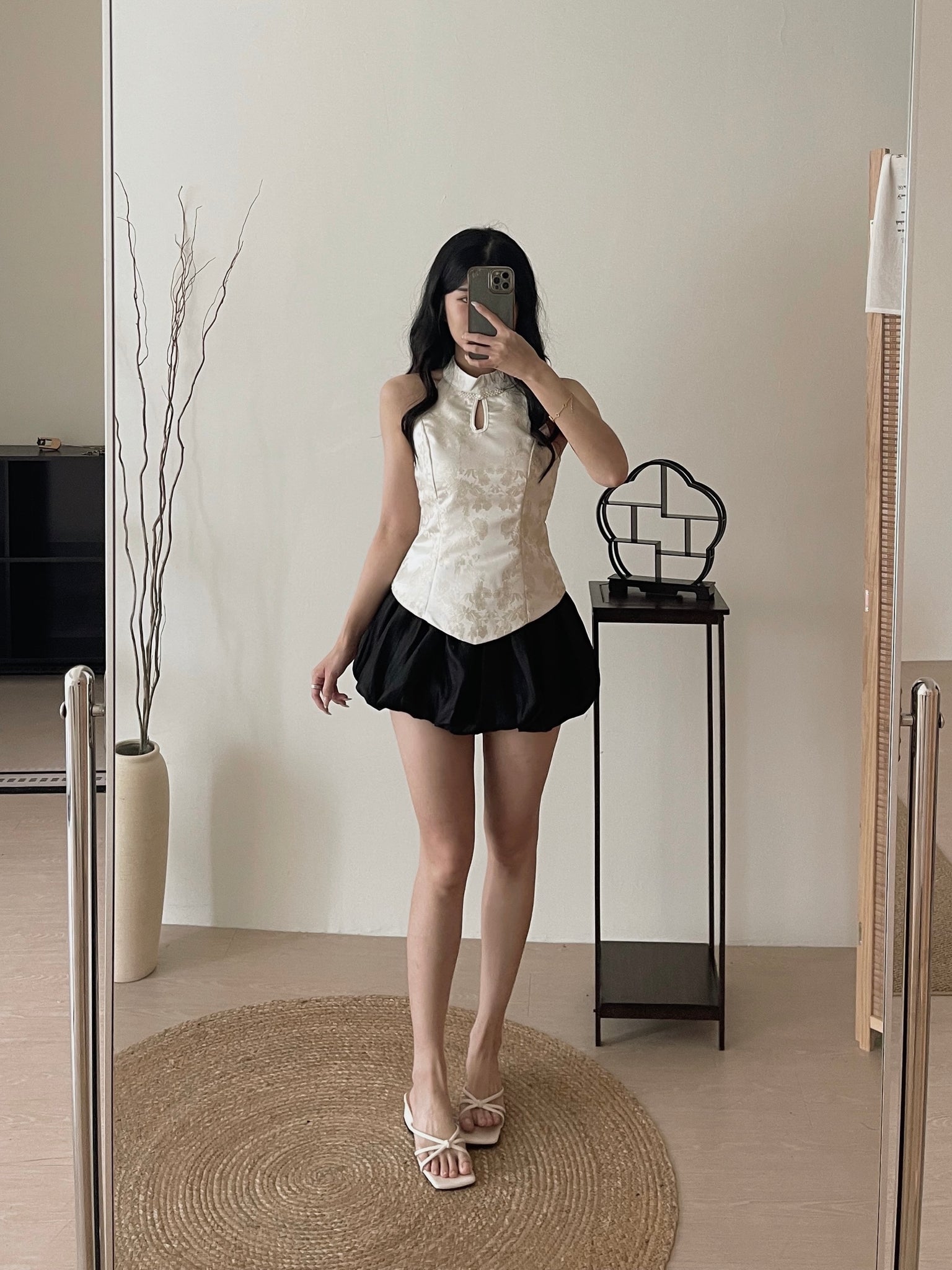 Gleam Cloud Mini Skort / 流光云朵花苞裤裙