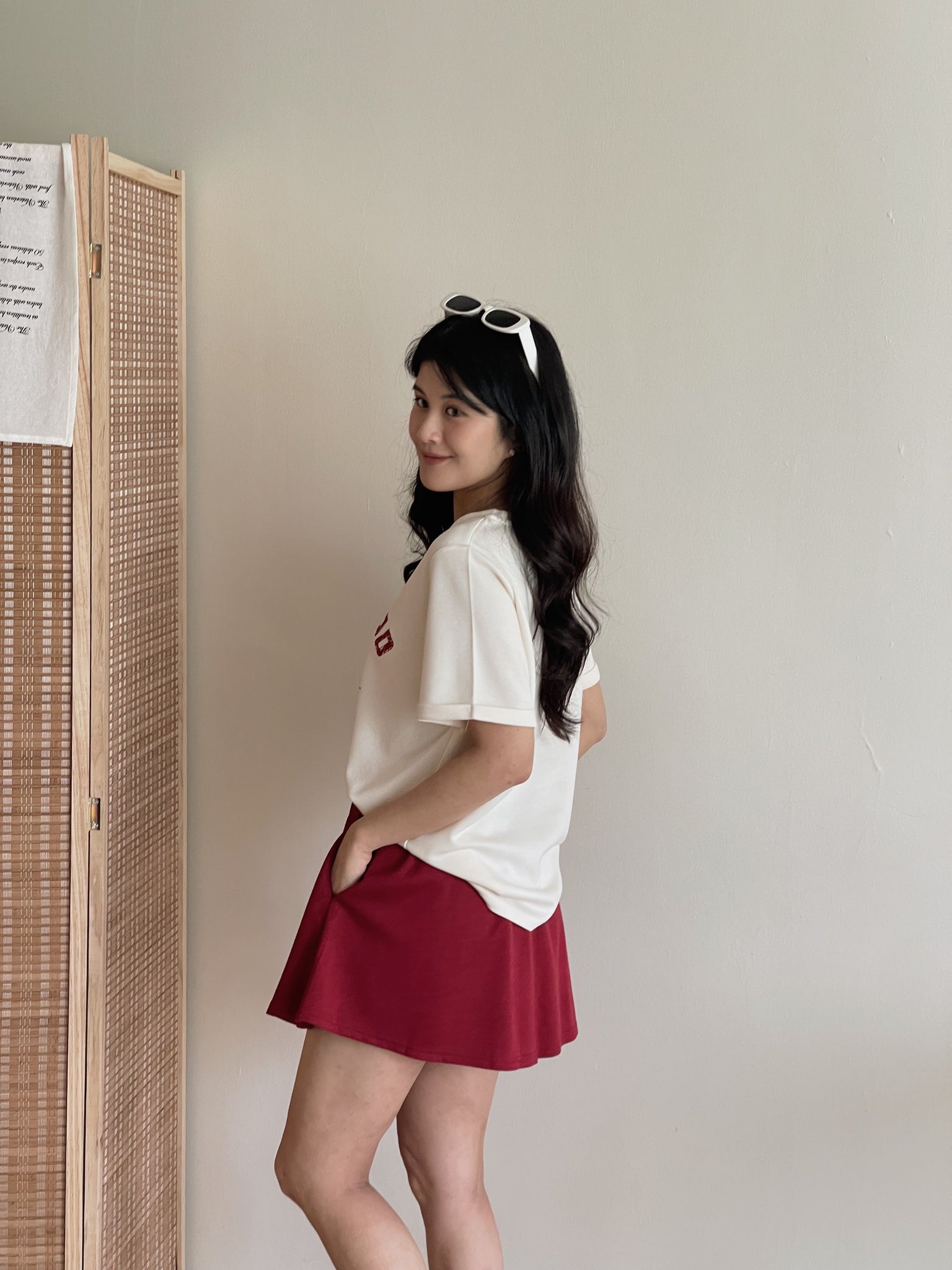 Puppy Cartoon Skort Set / 太空棉小狗卡通裤裙套装