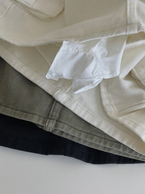 Cargo Denim Mini Skirt / 甜酷工装牛仔短裙