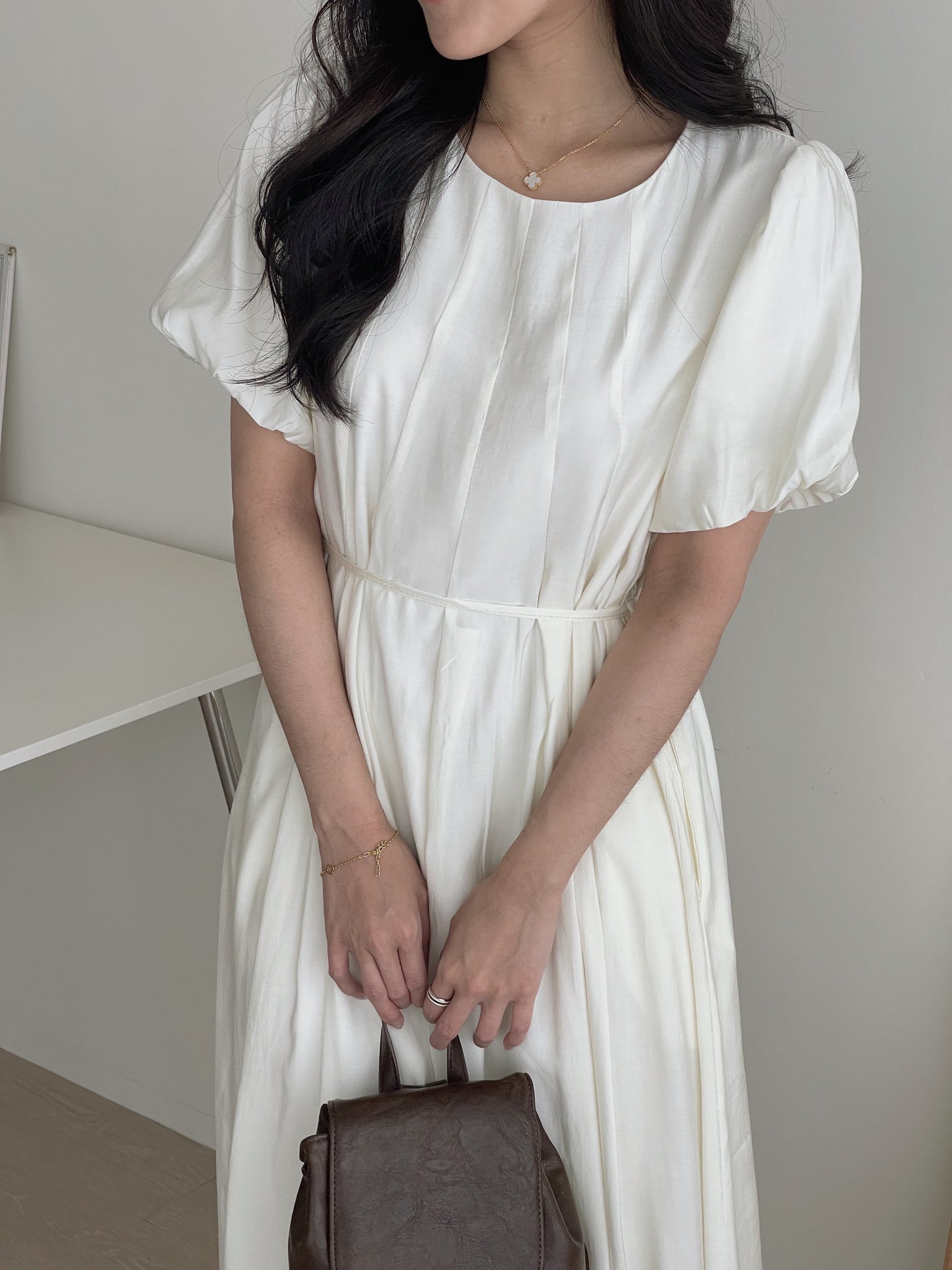 Anais Puff Sleeves Dress / 韩风泡泡袖连身裙