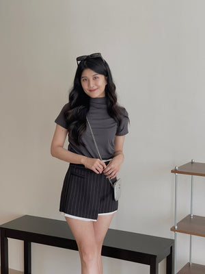 Pendant Mock Neck Top / 小吊坠半高领打底上衣