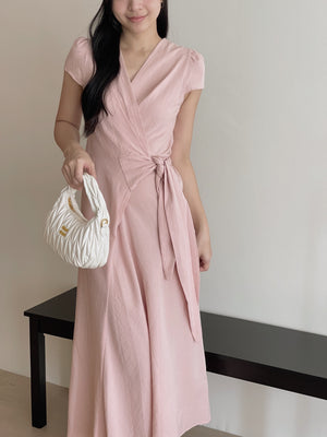 Azalea Wrap Dress / 法式V领收腰气质连身裙