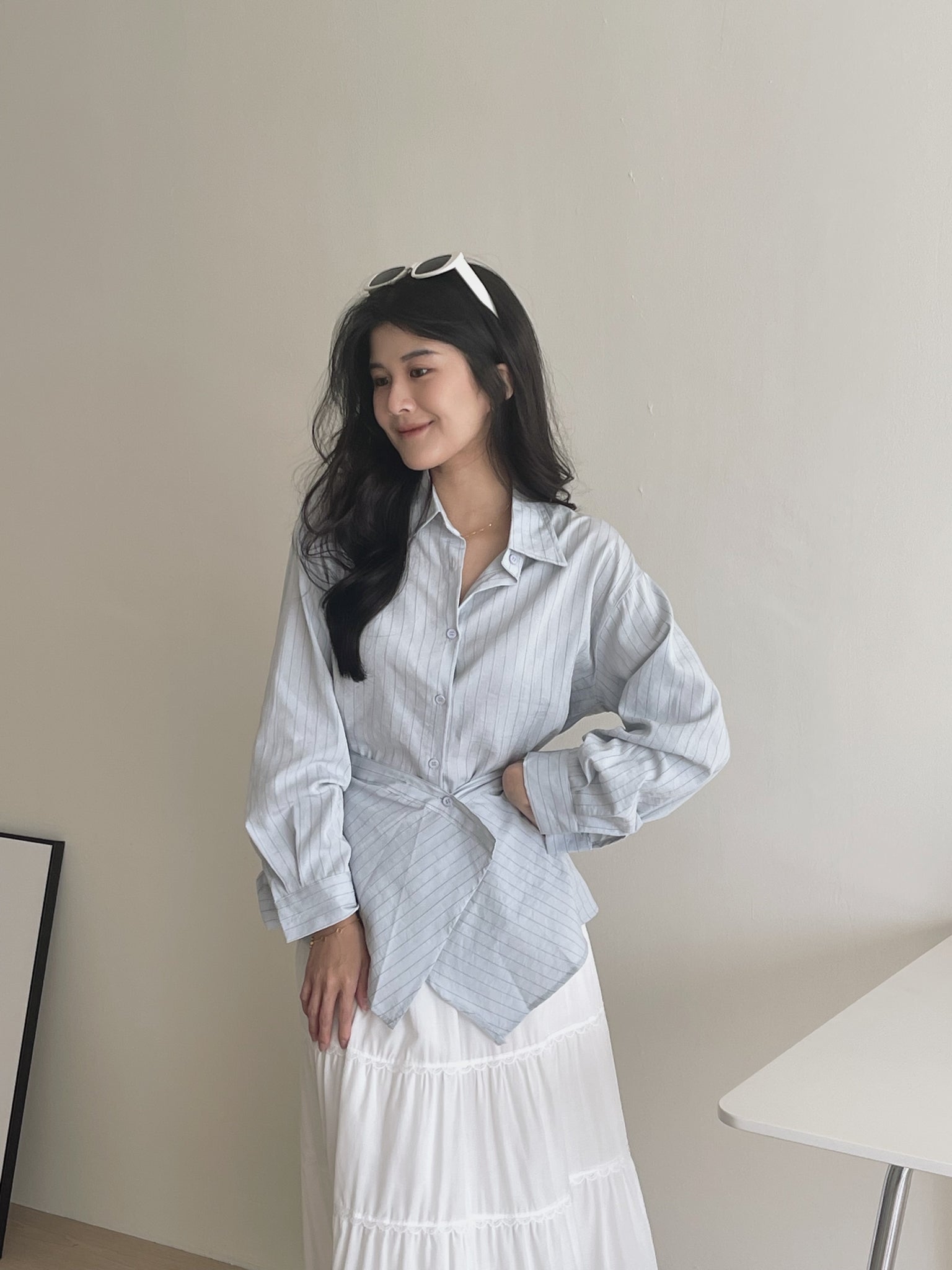 Pattern Striped Shirt / 设计感不规则条纹衬衫