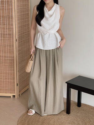 Linen Casual Maxi Pants / 高个子拖地棉麻休闲裤