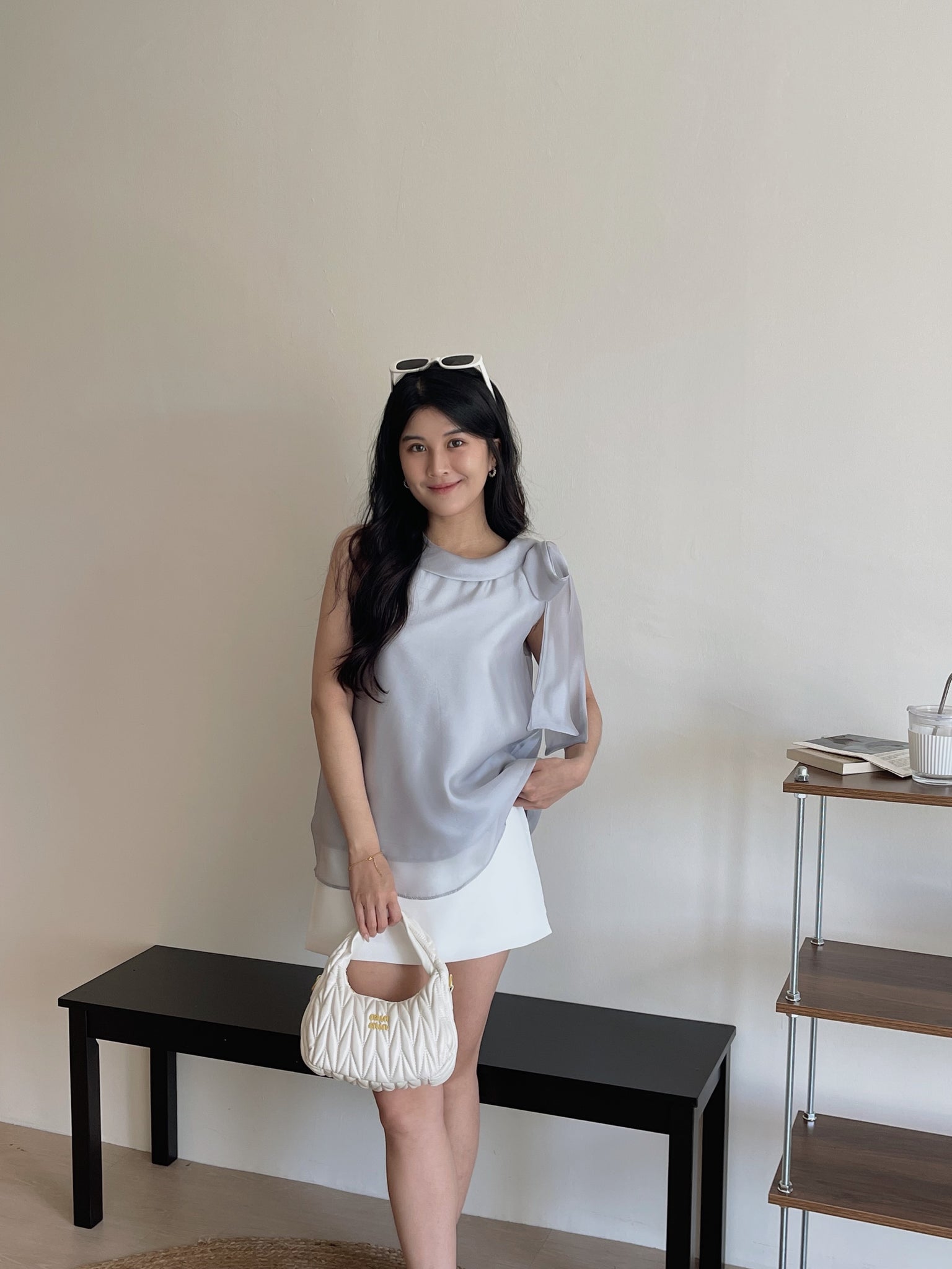 Bow Organza Blouse / 流光纱蝴蝶结小衫
