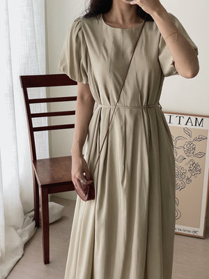 Anais Puff Sleeves Dress / 韩风泡泡袖连身裙