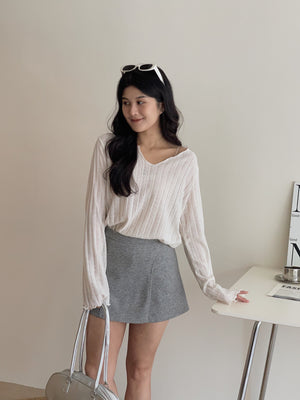 Cozy Snowflake Top / 松弛感‌雪花棉罩衫