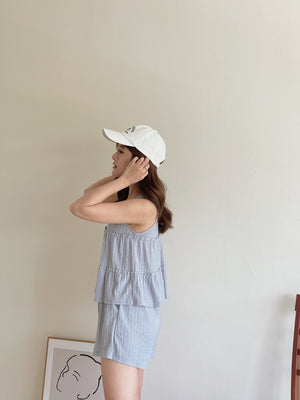 Avery Halterneck Set / 挂脖肌理感短裤套装