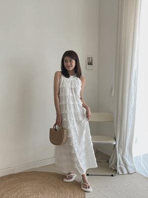 Ruffles Layered Dress / 度假风木耳边长裙